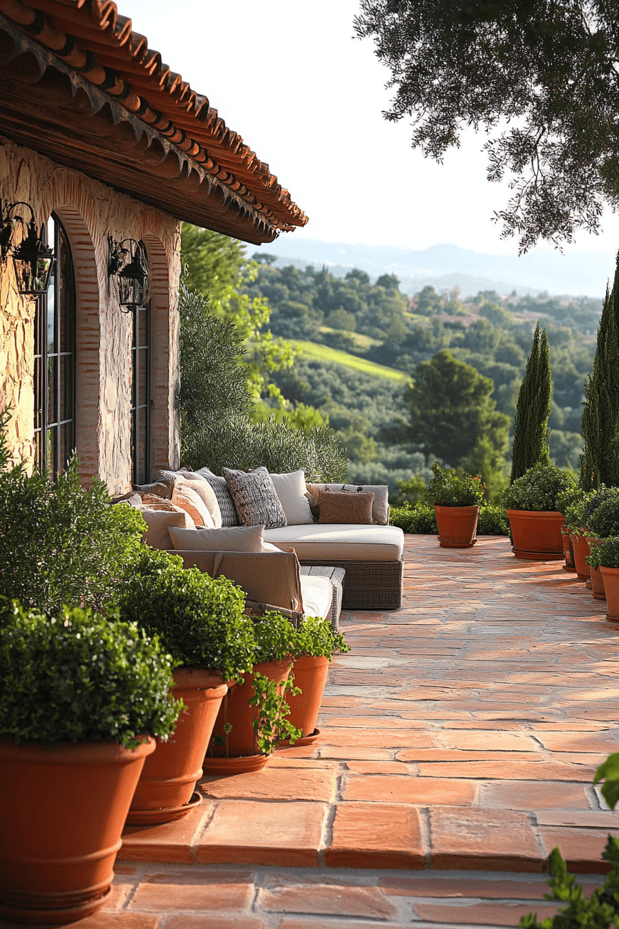 mediterranean patio garden