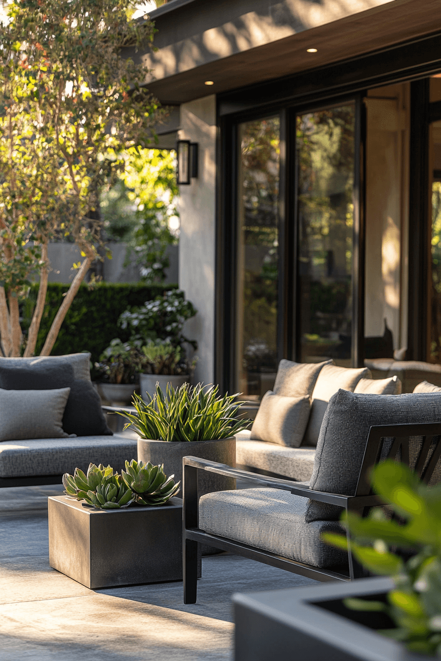 contemporary patio garden