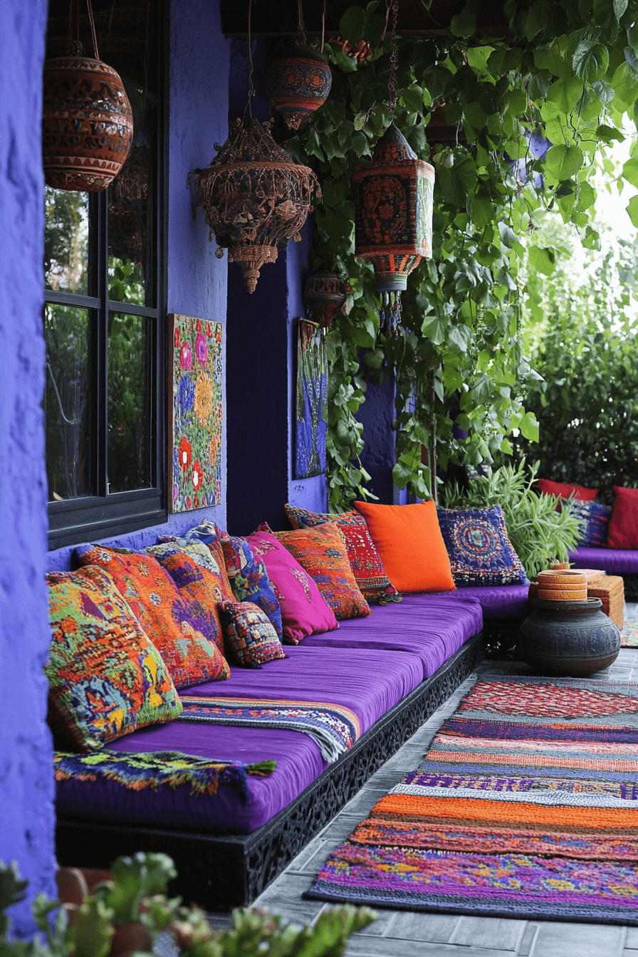 bohemian patio garden