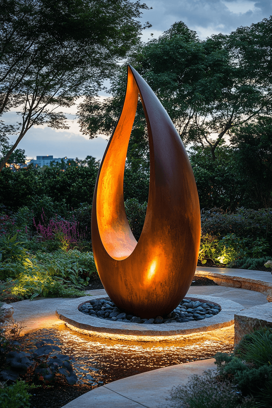 sculpture garden patio