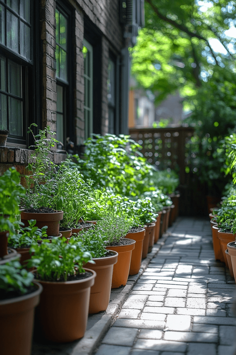 herb and spice patio garden