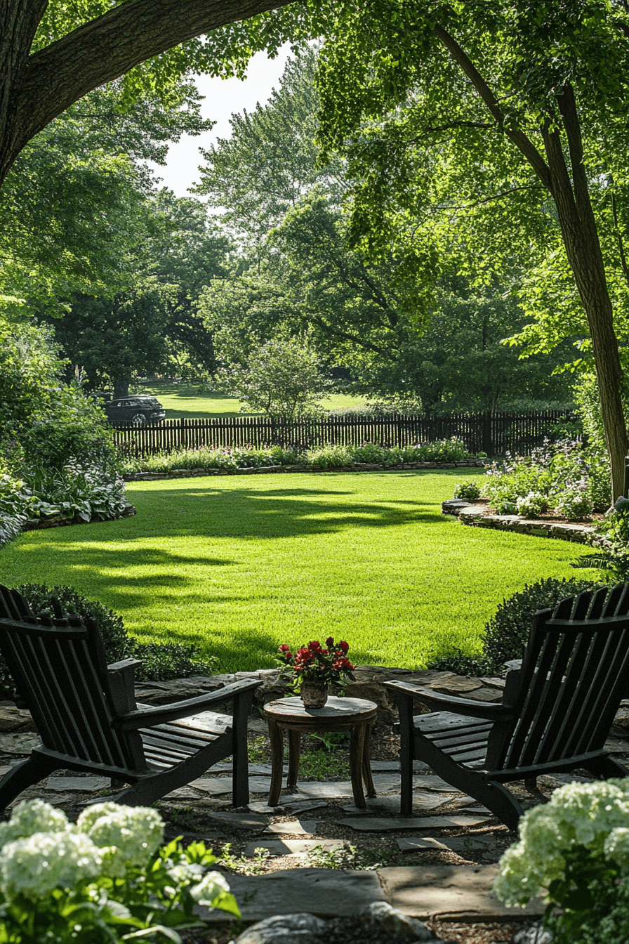 suburban patio garden