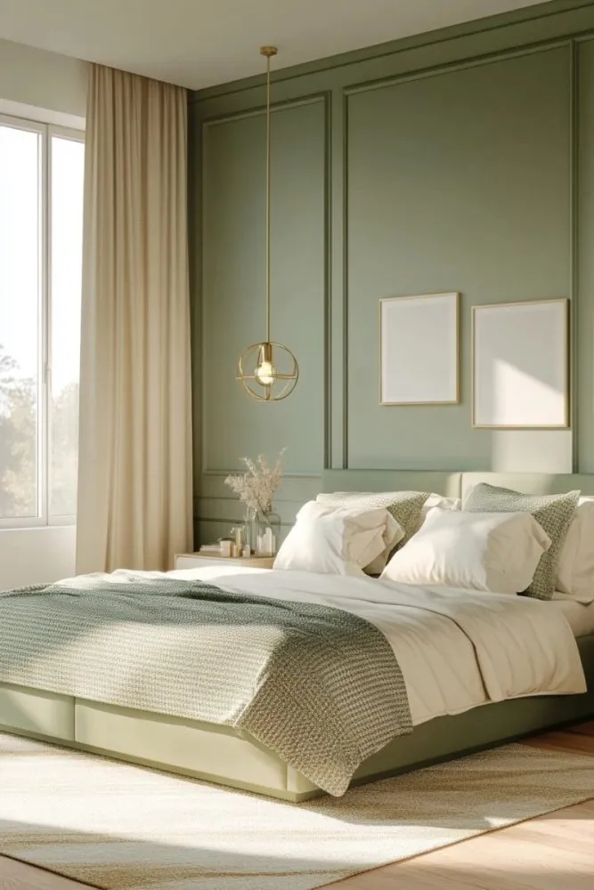 Gold Accents with Sage Green