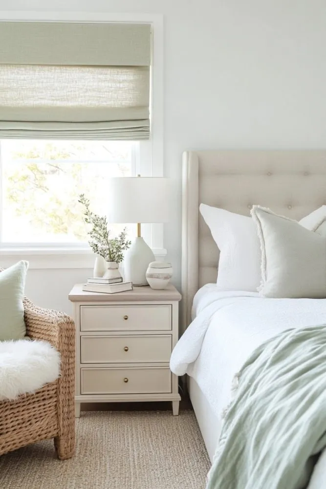 Sage Green Roman Shades