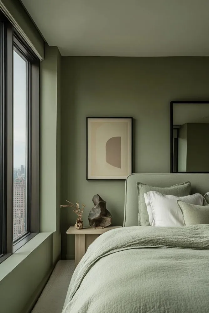 Sage Green Upholstered Headboard
