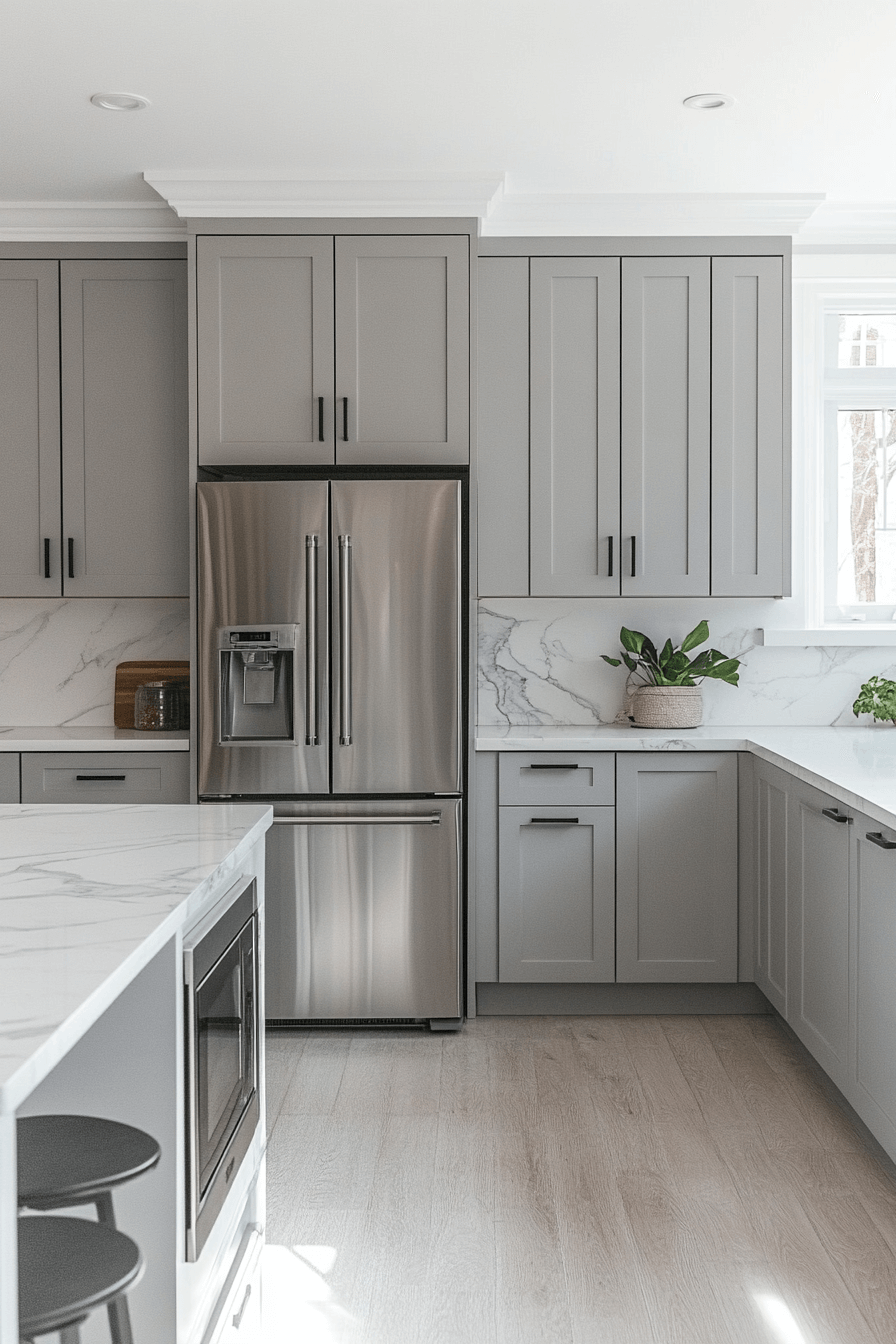 29 Light Gray Kitchen Cabinets for a Soft Yet Contemporary Feel 18 light gray kitchen cabinets