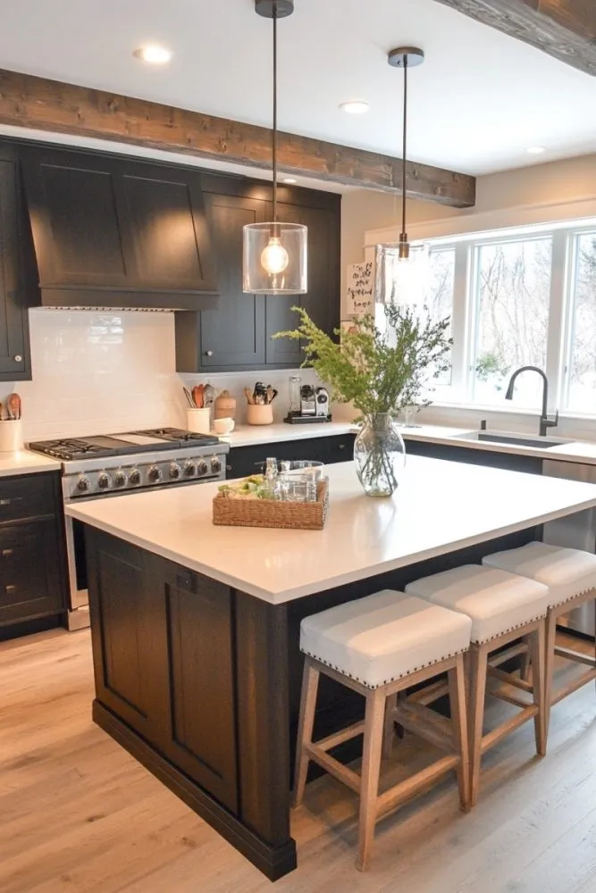 dark kitchen cabinet ideas distressed