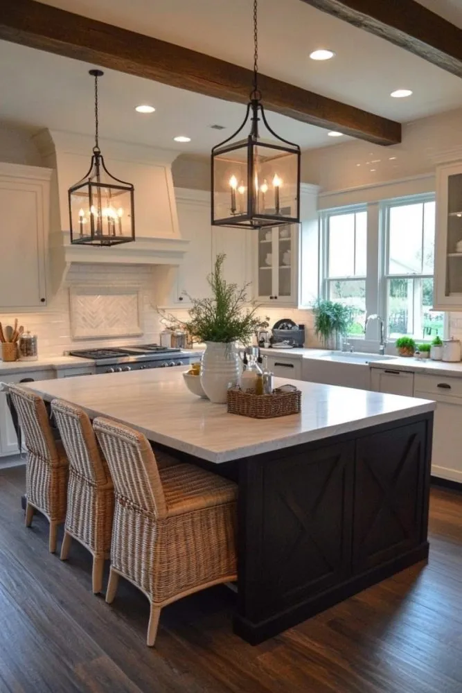 dark kitchen cabinet ideas white perimeter cabinets