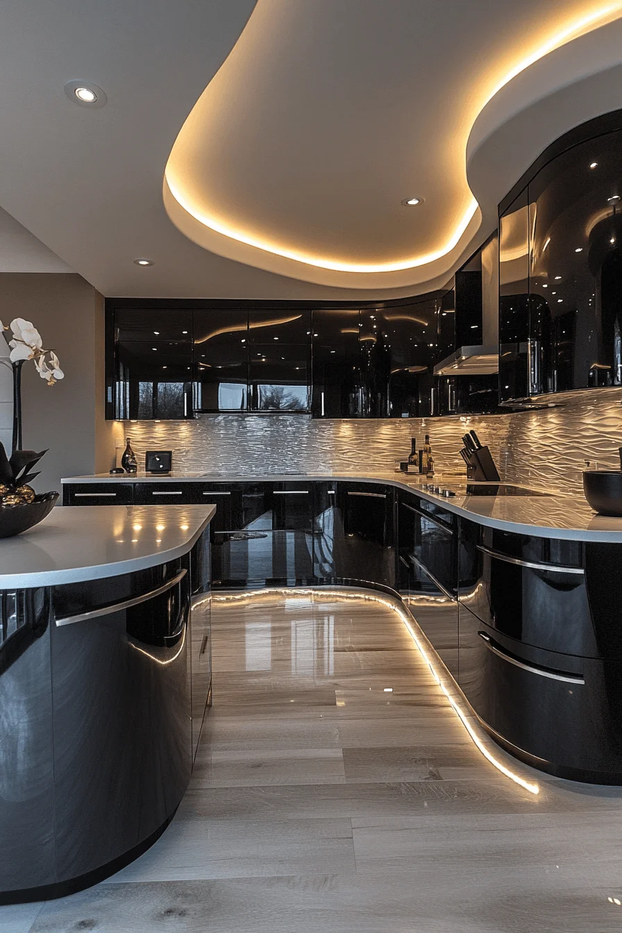 black and white kitchen cabinets