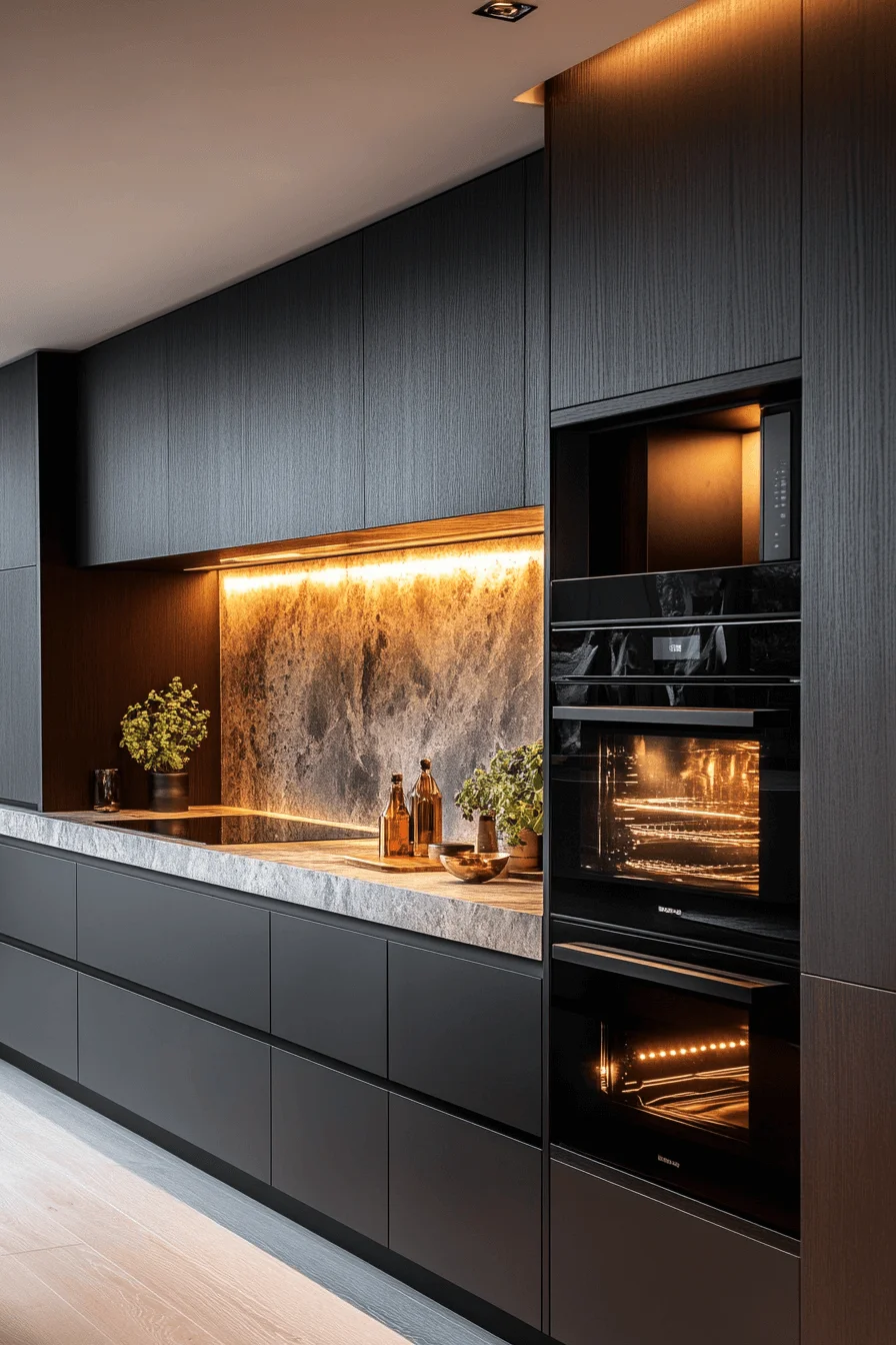 black and white kitchen cabinets