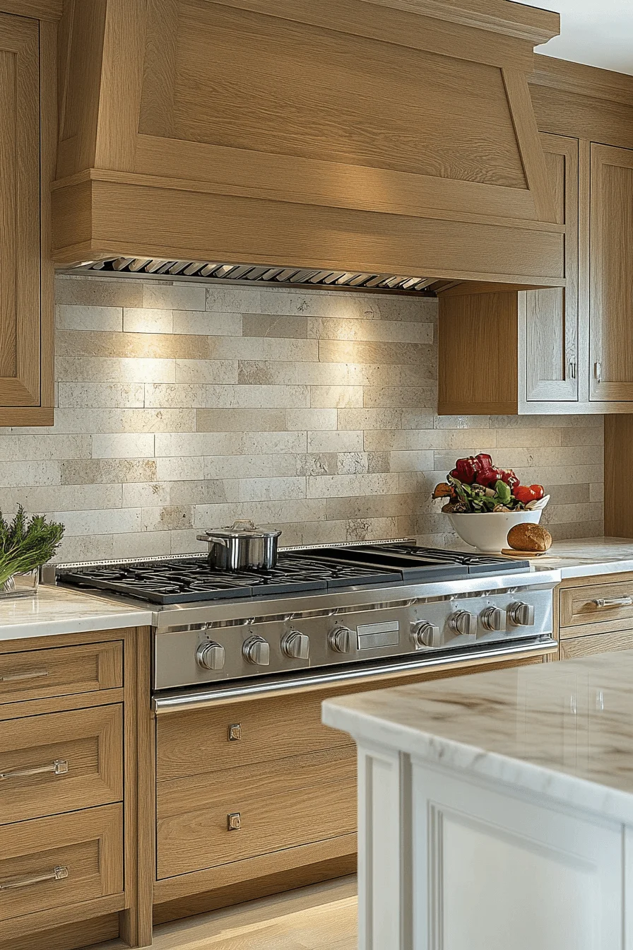 white oak kitchen cabinets