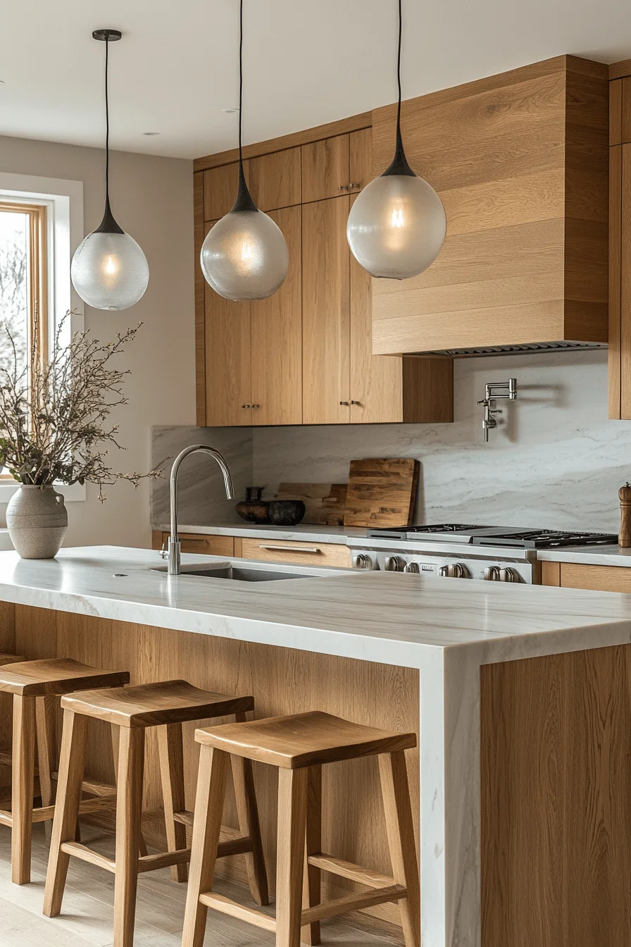 white oak kitchen cabinets