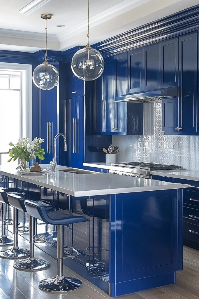 Cobalt Blue Kitchen Cabinets