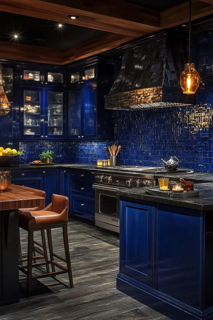 Indigo Blue Kitchen Cabinets