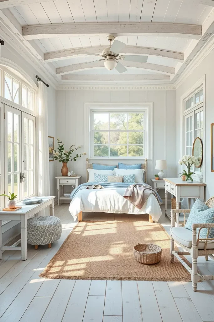 Airy summer guest bedroom