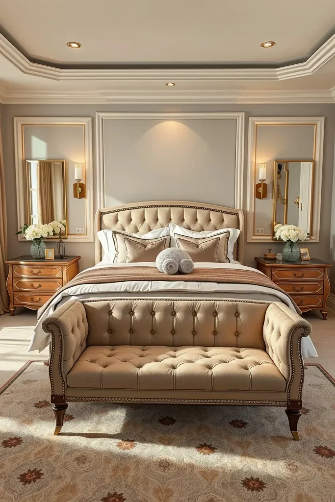 Symmetrical guest bedroom design