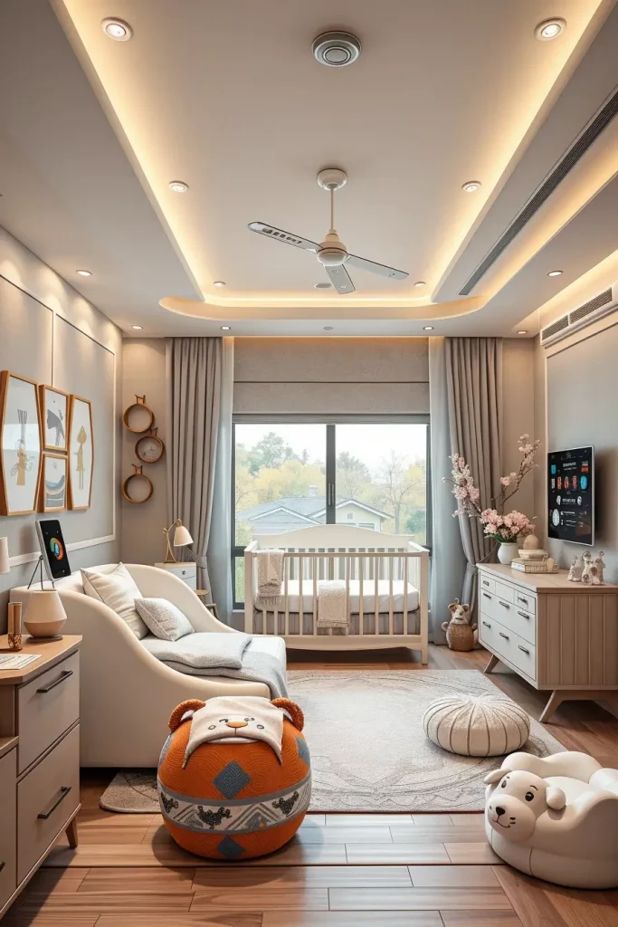 Smart nursery with technology and modern design