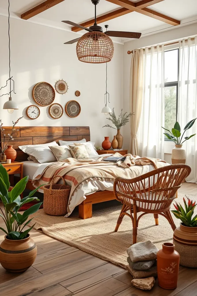 Natural bedroom decor