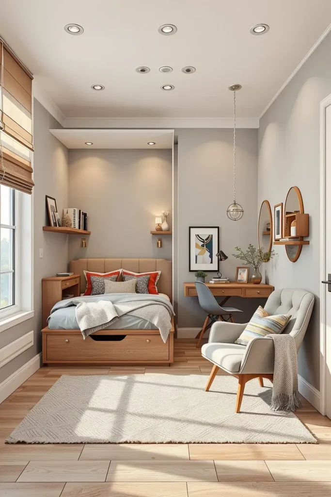Small cozy bedroom design