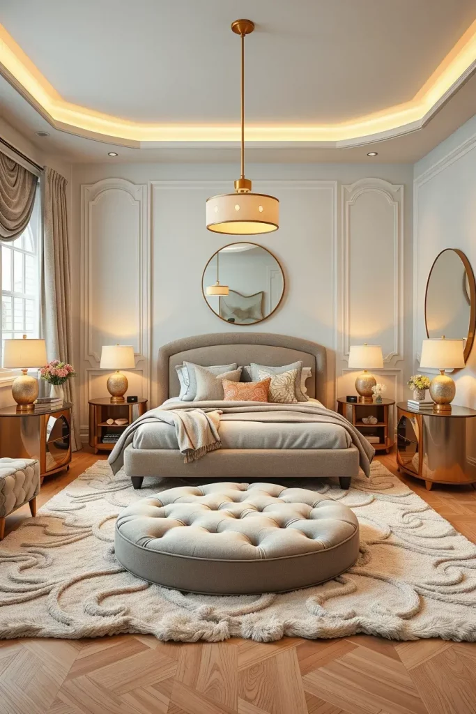 Rounded edge bedroom furniture