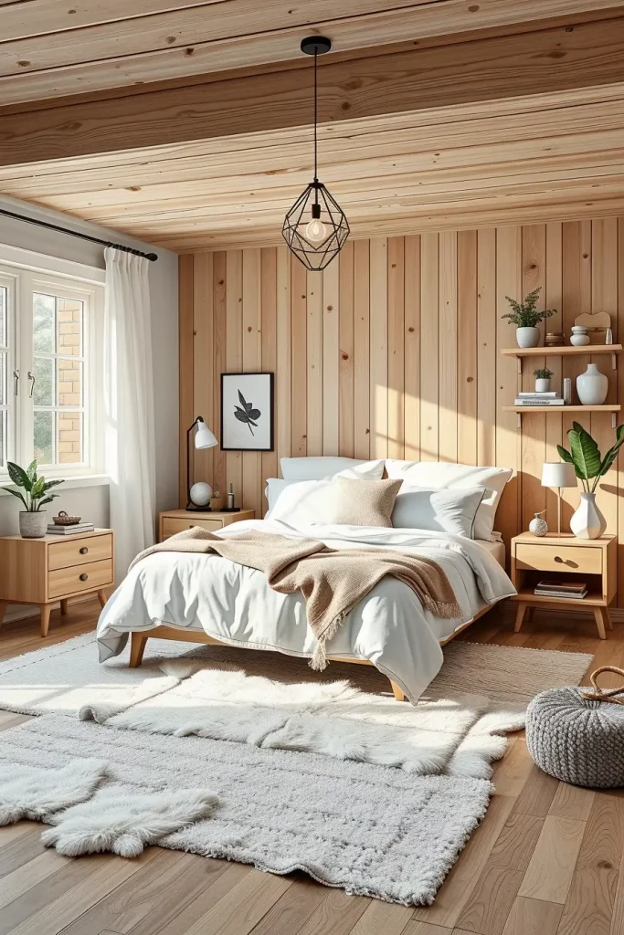 Scandinavian cozy bedroom