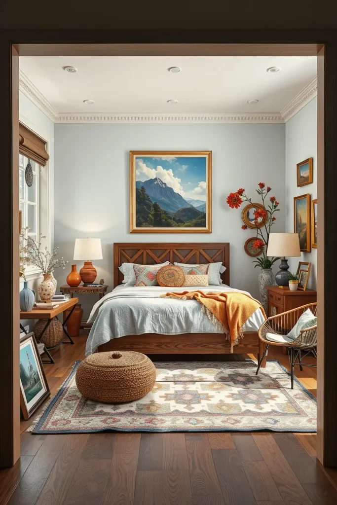 Artistic bedroom decor