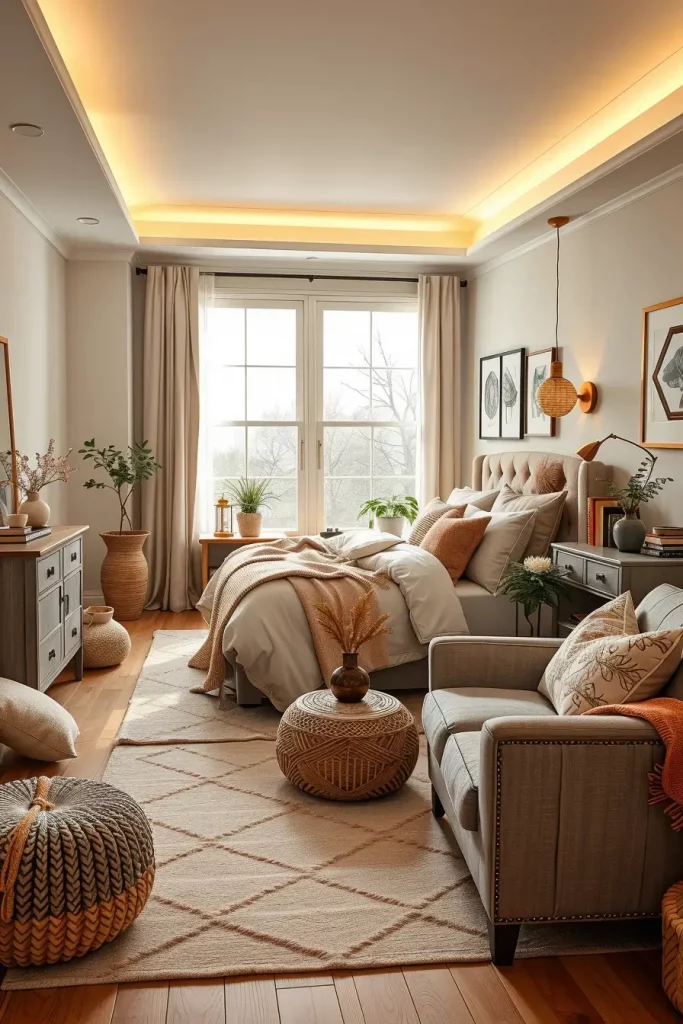 Warm and inviting bedroom
