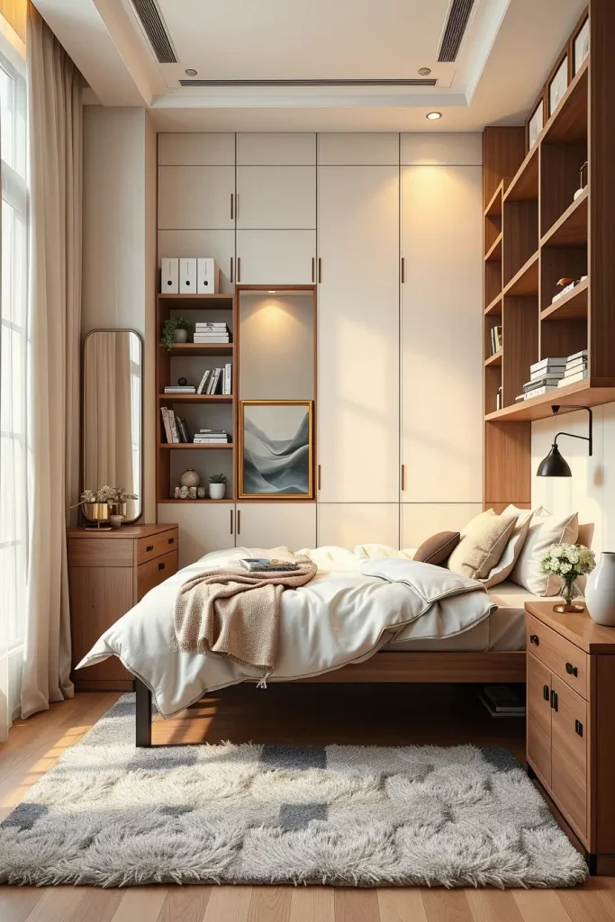 Small apartment cozy bedroom