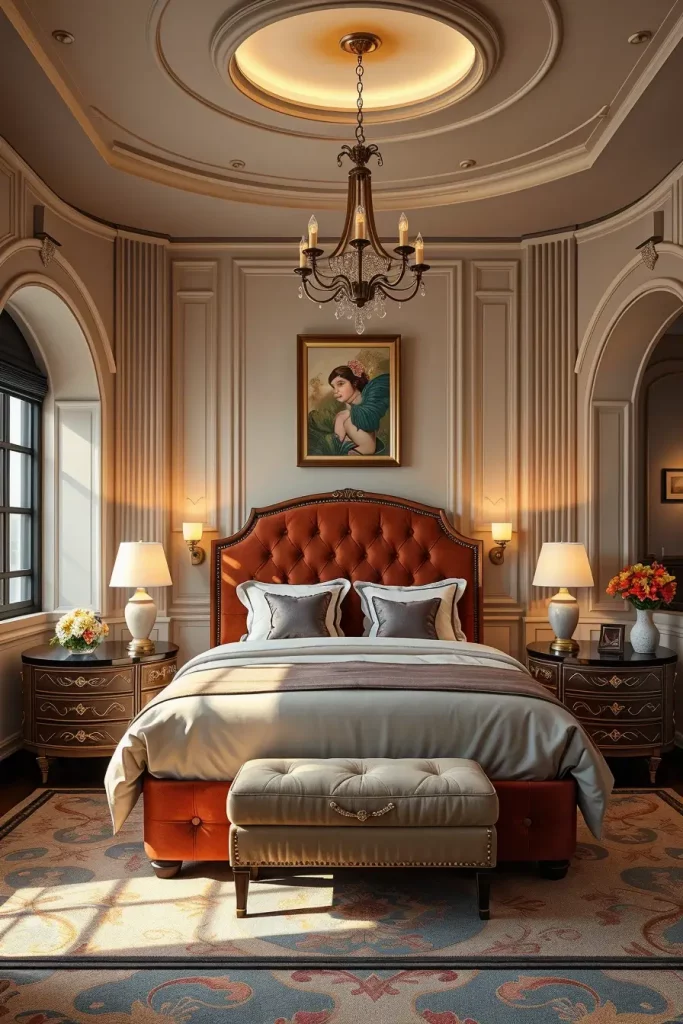 Balanced Art Deco Bedroom