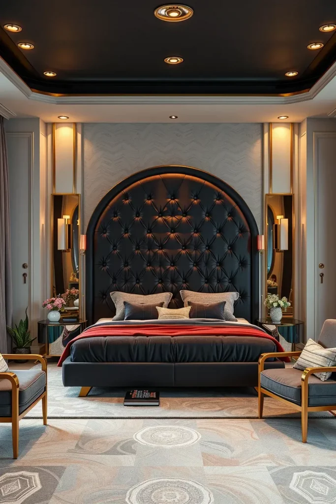 Comfortable Art Deco Bedroom