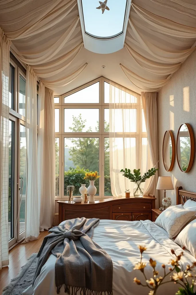Natural light in bedroom