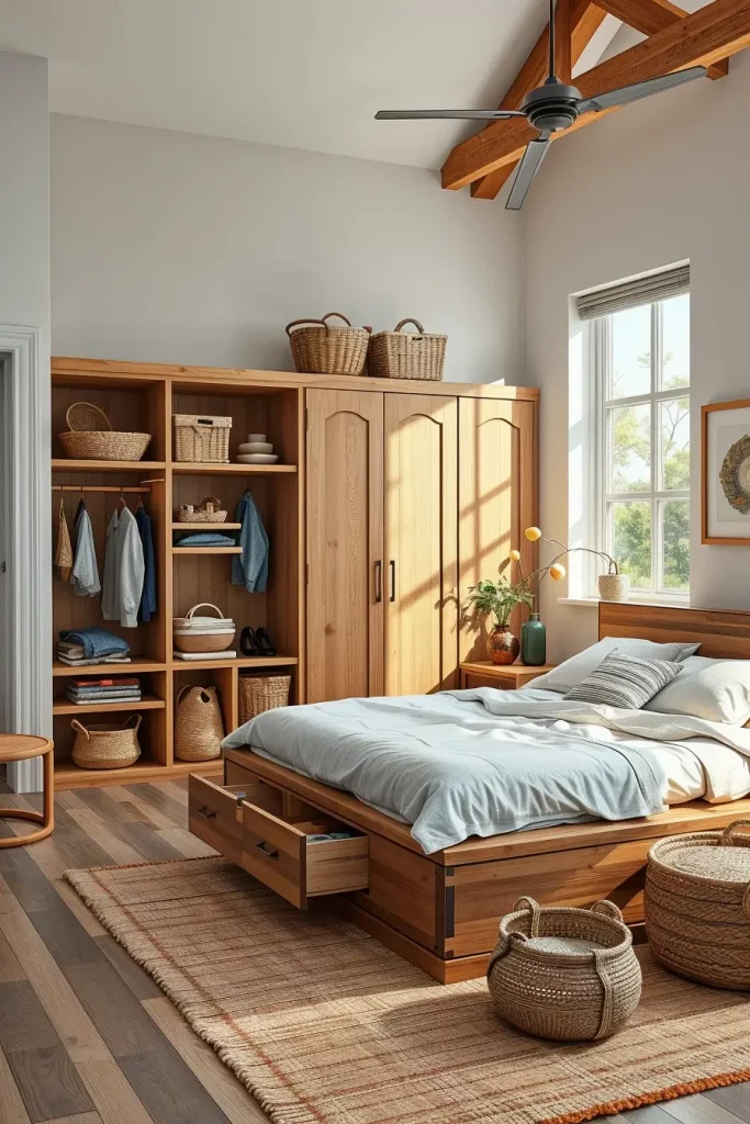 Eco-friendly bedroom organization