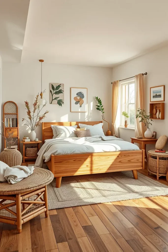 Eco-chic bedroom design