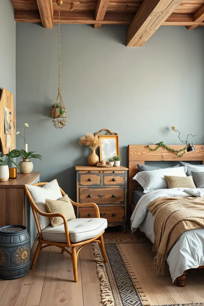 Upcycled bedroom furniture