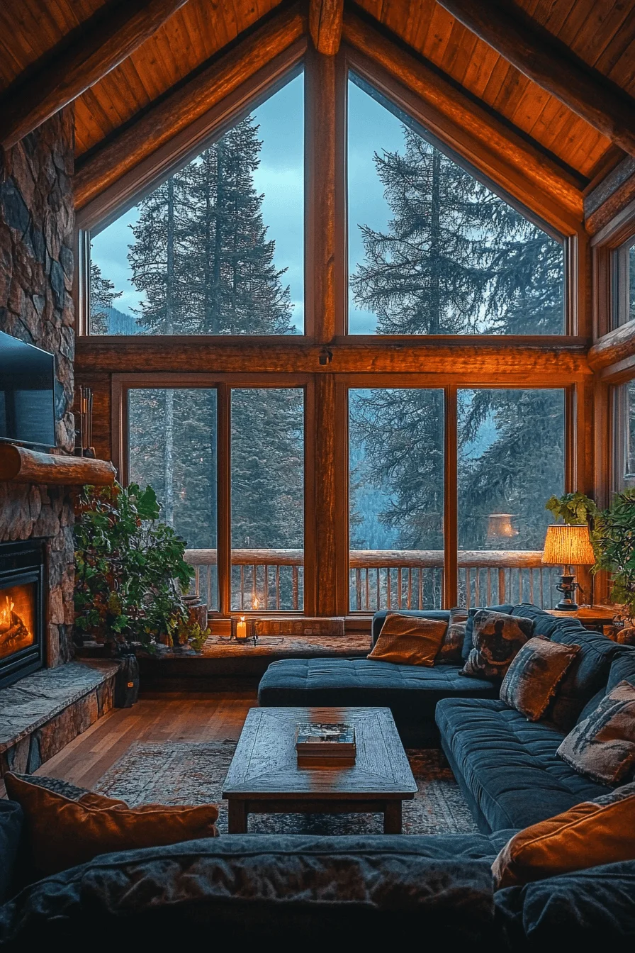 majestic mountain cabin aesthetic
