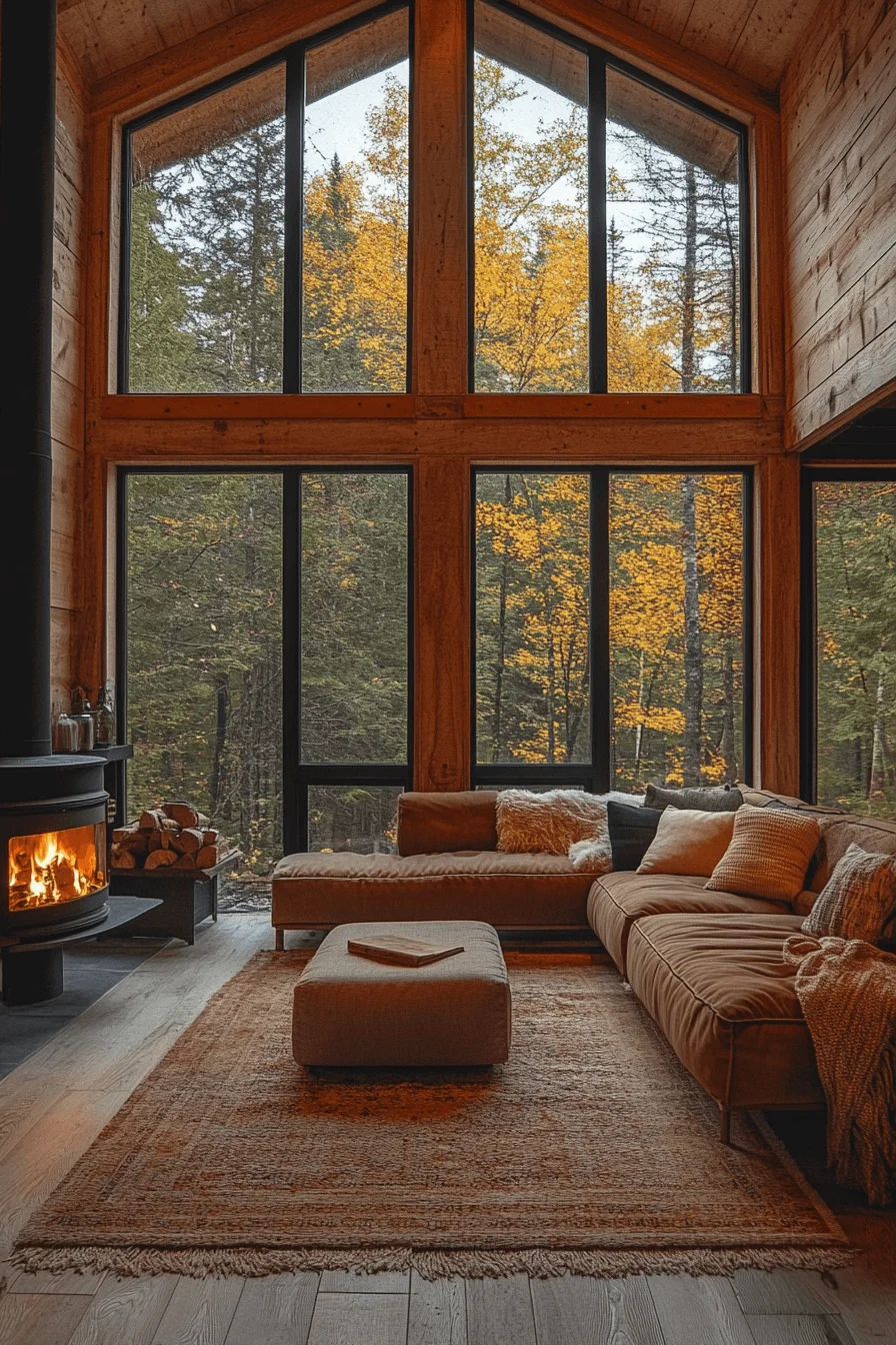 serene woodland cabin aesthetic