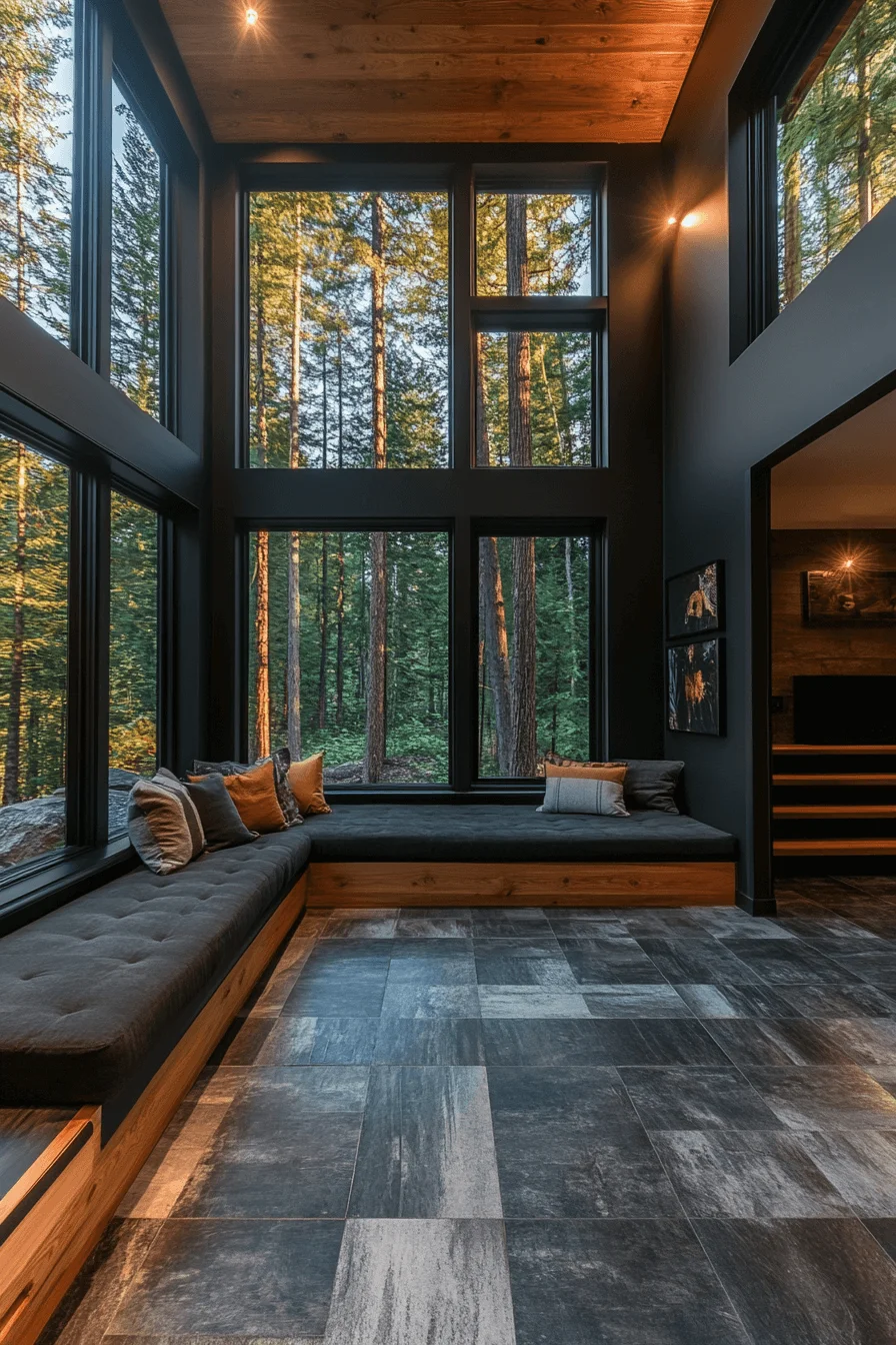 modern forest cabin aesthetic