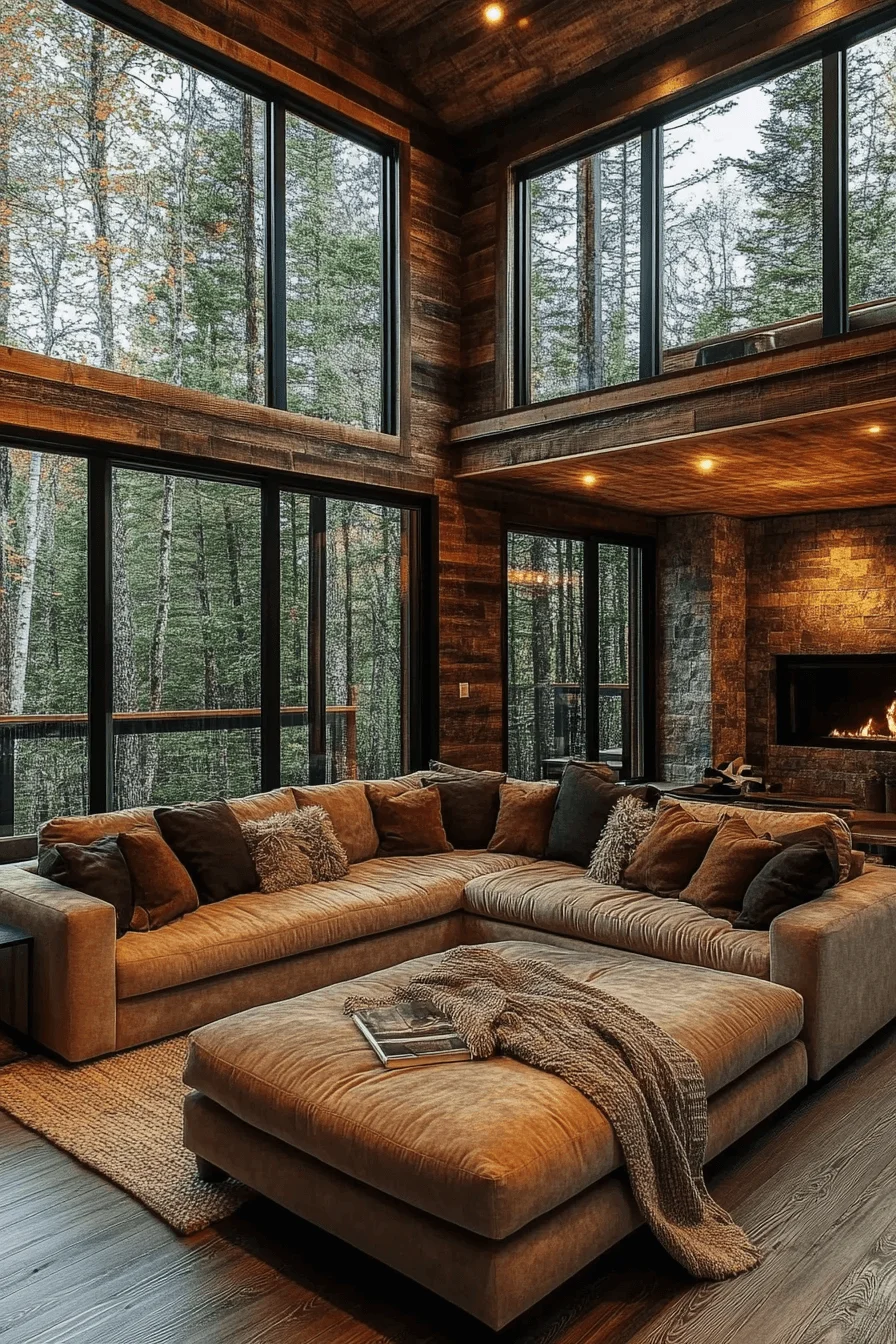 modern forest residence cabin aesthetic