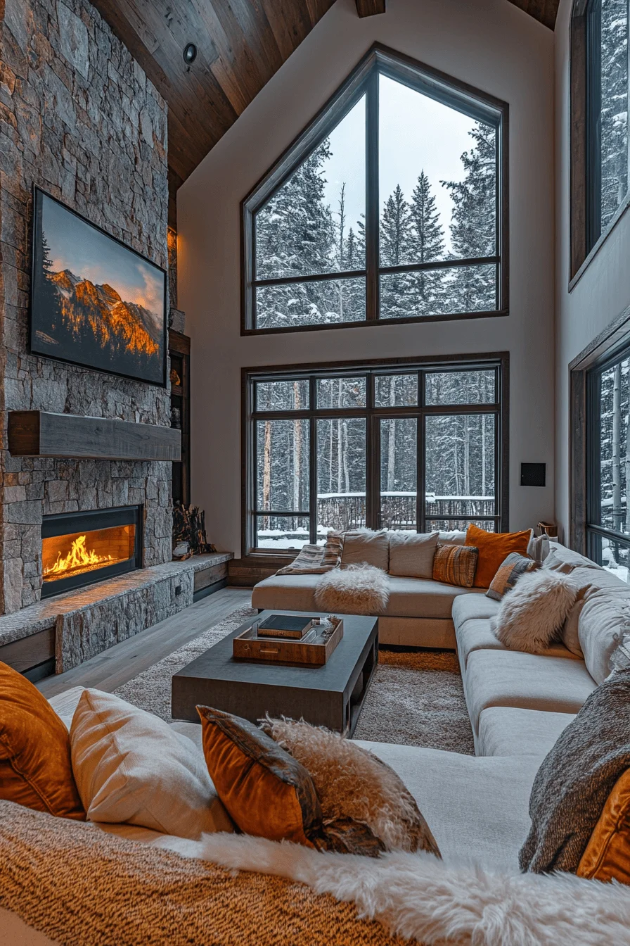 mountain peak cabin aesthetic