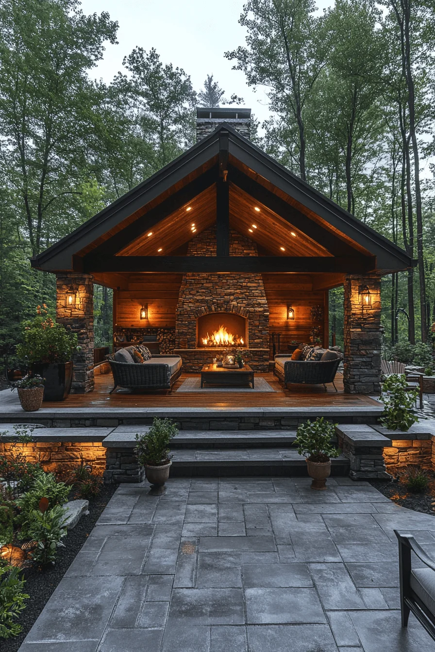 luxurious outdoor cabin aesthetic