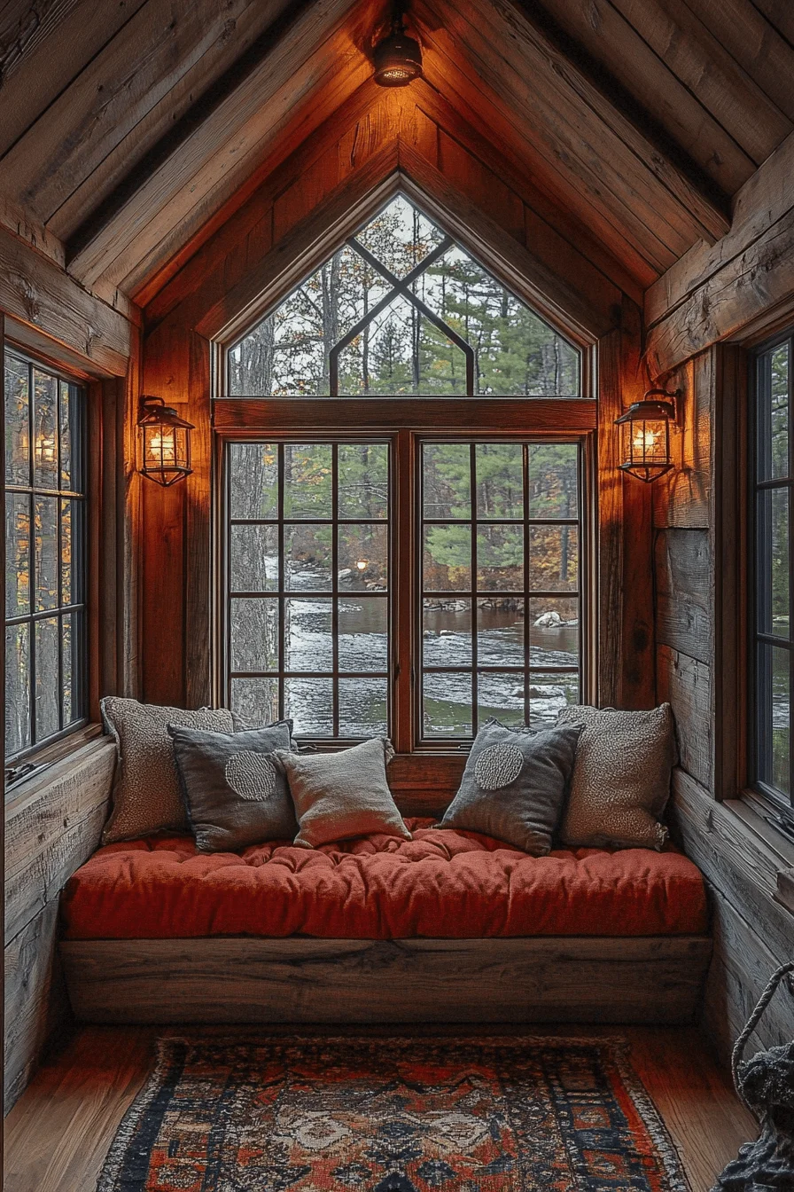 creekside cozy cabin aesthetic