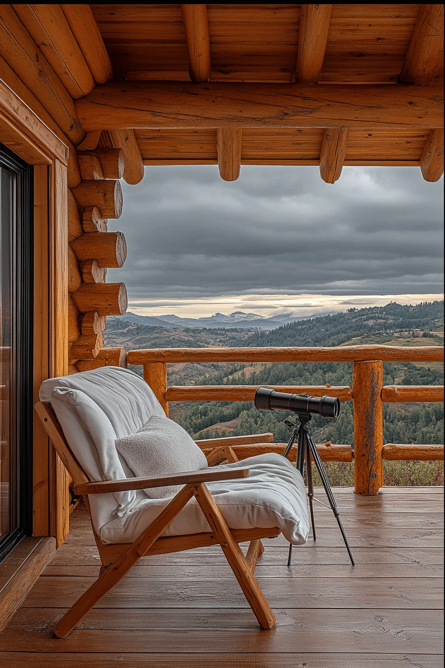 hilltop retreat cabin aesthetic