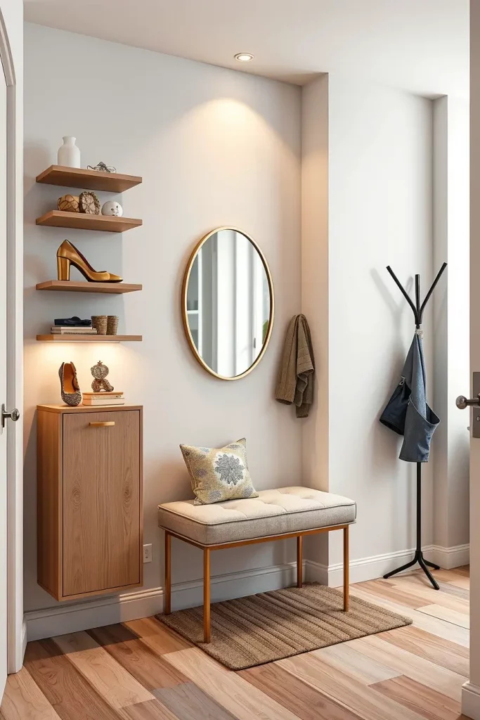 Compact apartment entryway