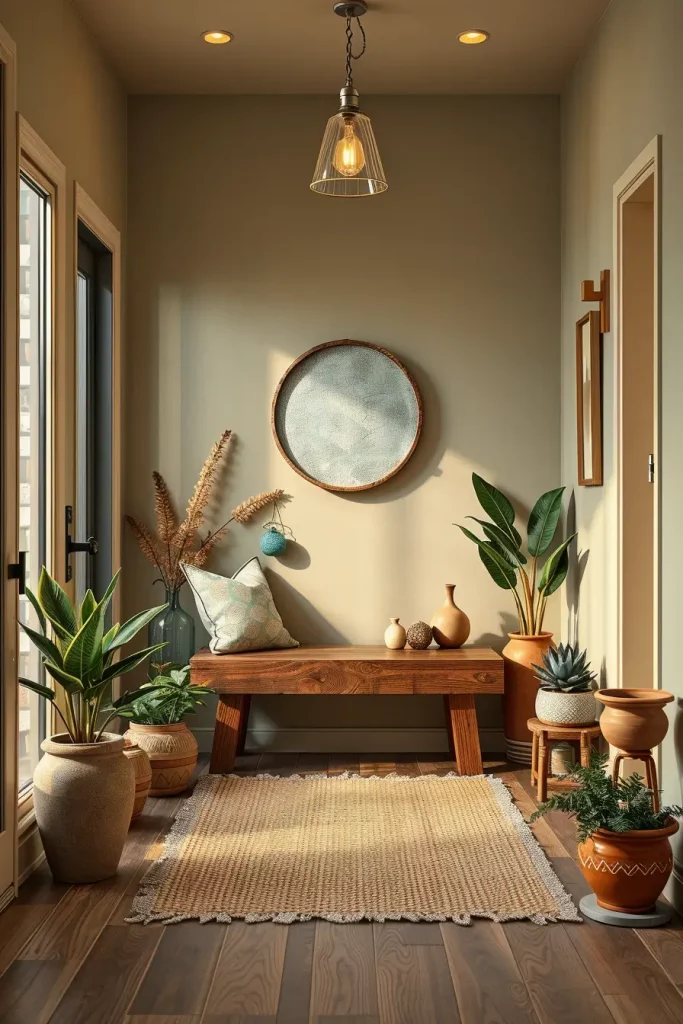 Sustainable materials in entryway