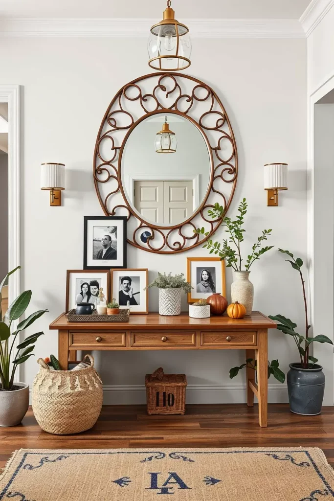 Personalized decor in entryway