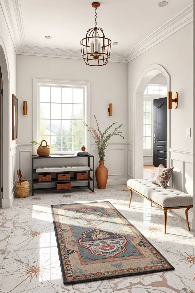 Modern entryway flooring