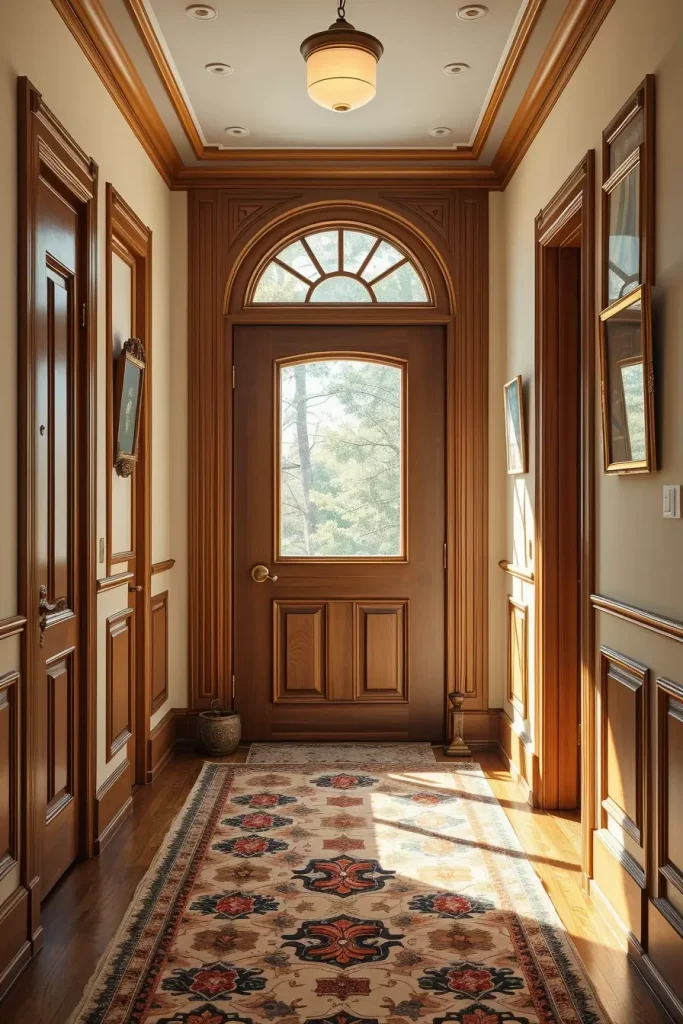 French doors with brass handles