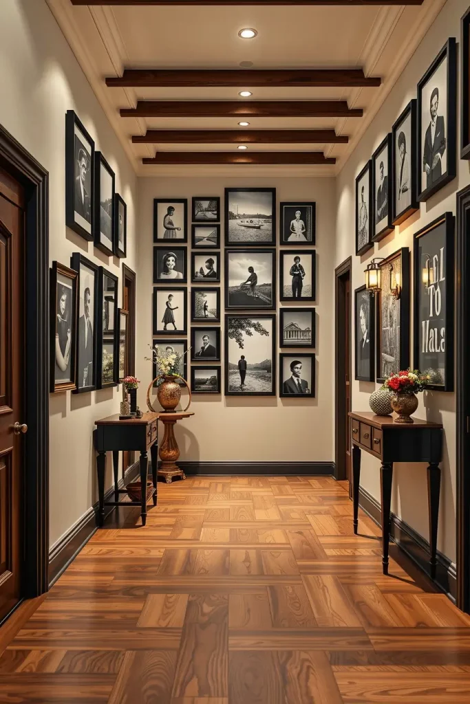 Framed vintage photographs