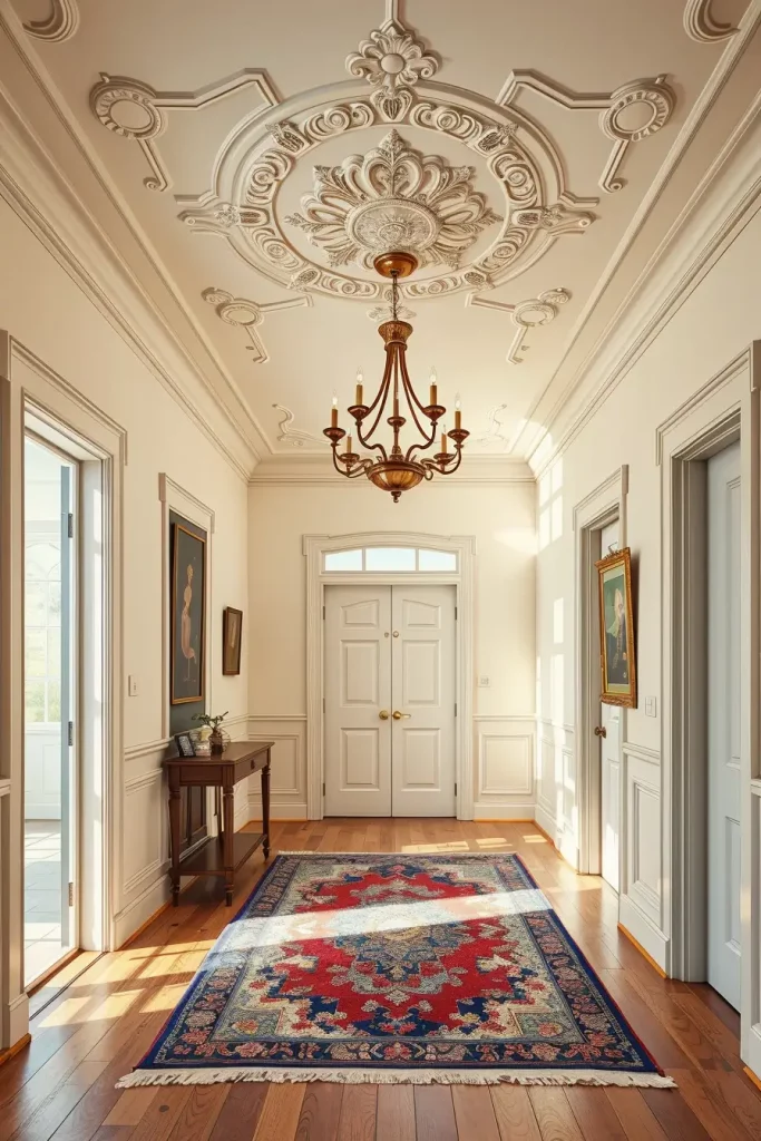 Ornate ceiling mouldings