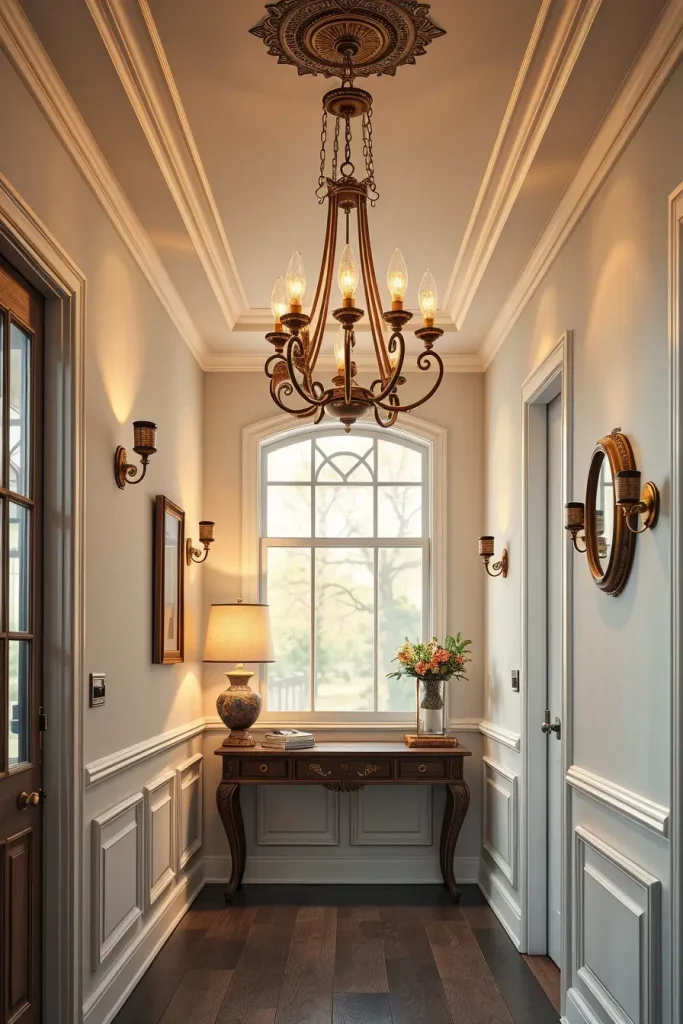 Table lamp with fabric shade